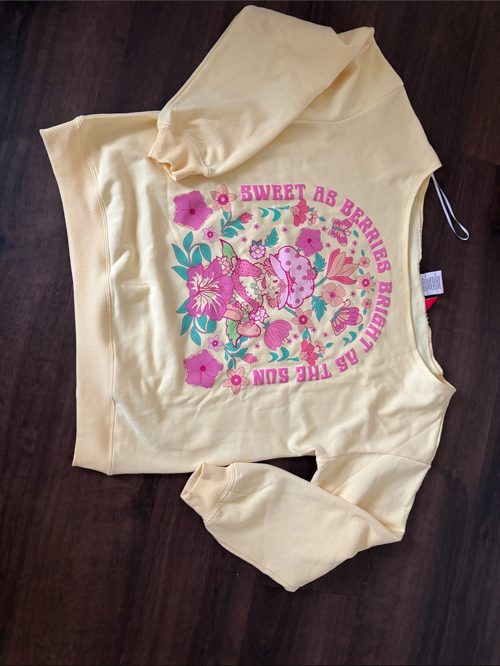 Women’s off the shoulder sweater- strawberry shortcake runs a big bit